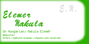 elemer makula business card
