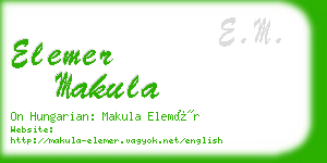 elemer makula business card